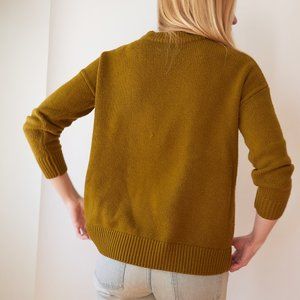 Mustard/Khaki/Gold Oak + Fort crewneck sweater